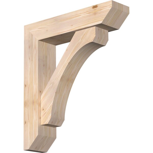 Ekena Millwork Legacy Slat Smooth Bracket w/ Offset Brace, Douglas Fir, 7 1/2"W x 32"D x 36"H BKT0806X32X36LEC06SDF - main